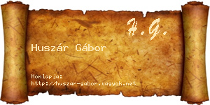 Huszár Gábor névjegykártya
