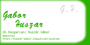 gabor huszar business card