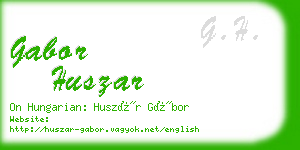 gabor huszar business card